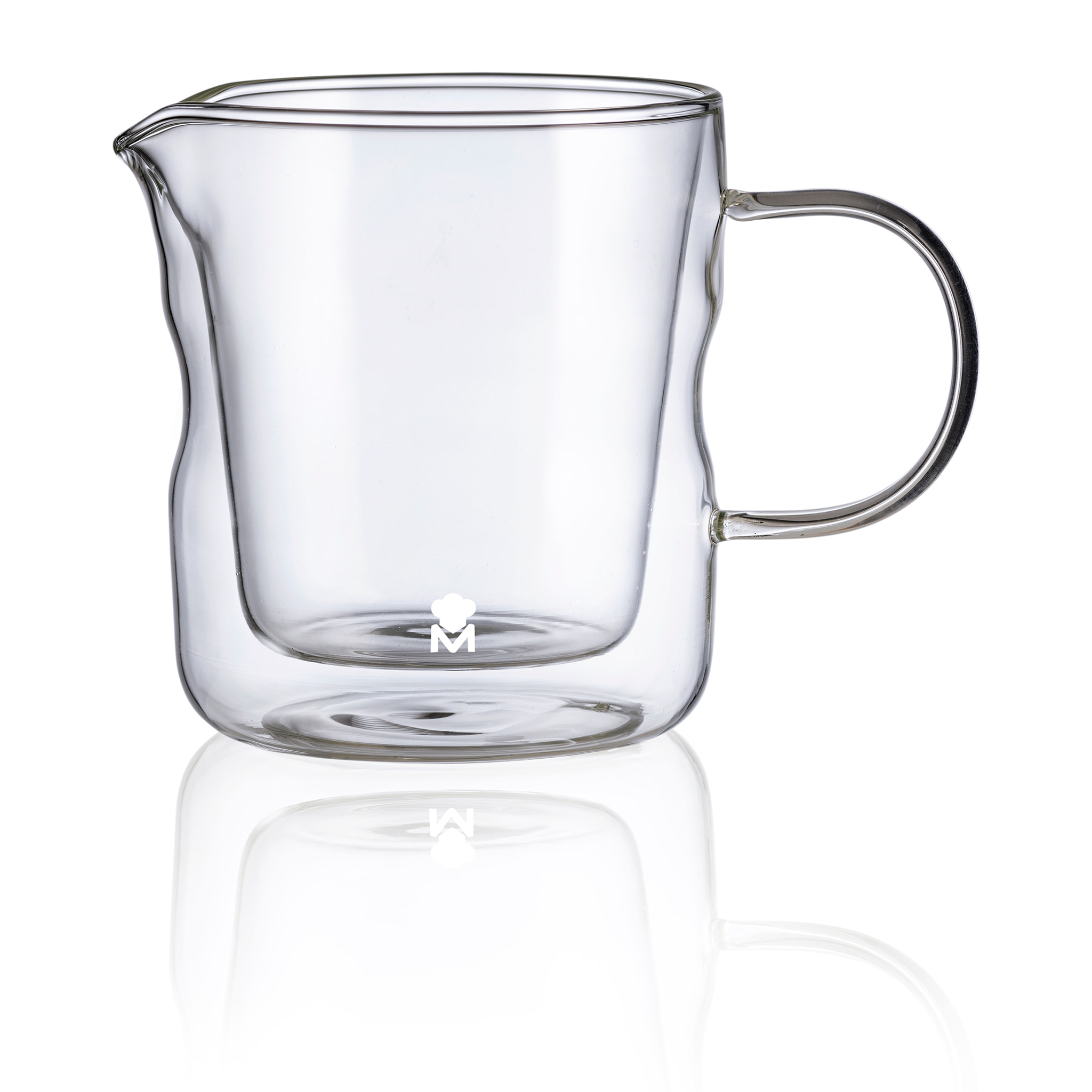 Jarra de leche de 450ml mixology de doble pared en borosilicato masterpro
