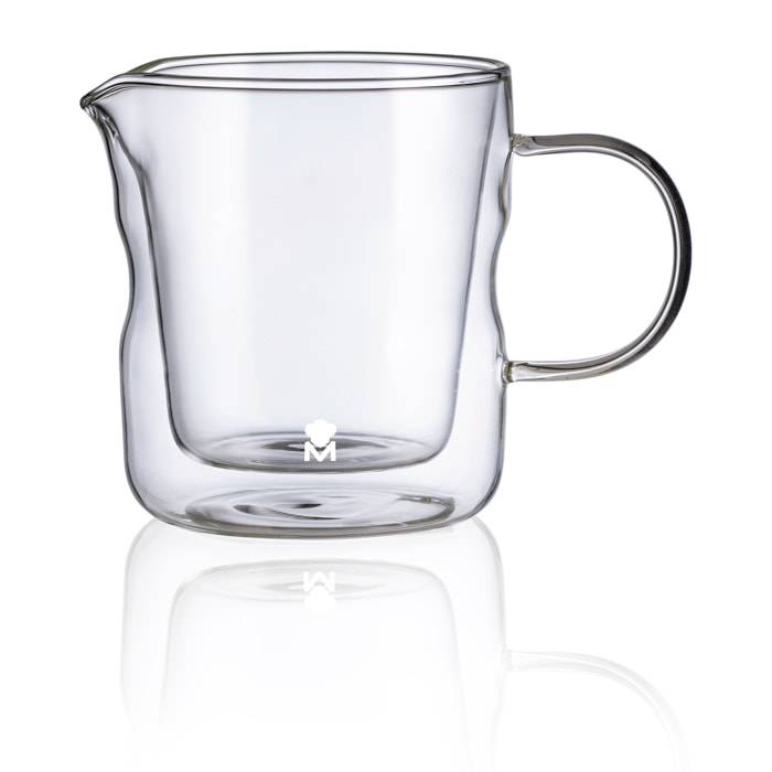 Jarra de leche de 450ml mixology de doble pared en borosilicato masterpro