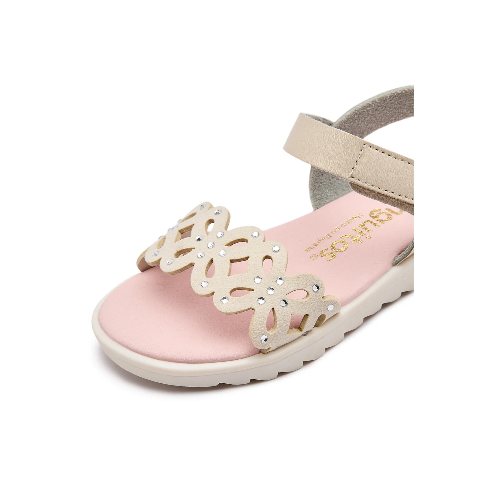 Sandalias de Niña Beiges con Corte de Mariposa