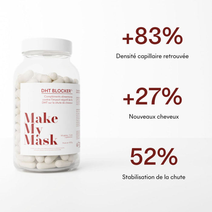 DHT Blocker - Complement Alimentaire Anti-Chute Hormonale 3 Mois