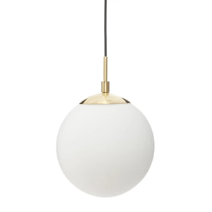 Suspension boule "Dris" - métal doré D20 cm
