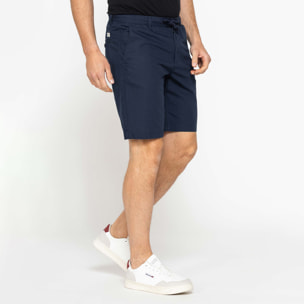 BERMUDA CHINO IN TESSUTO LINO E COTONE CON COULISSE