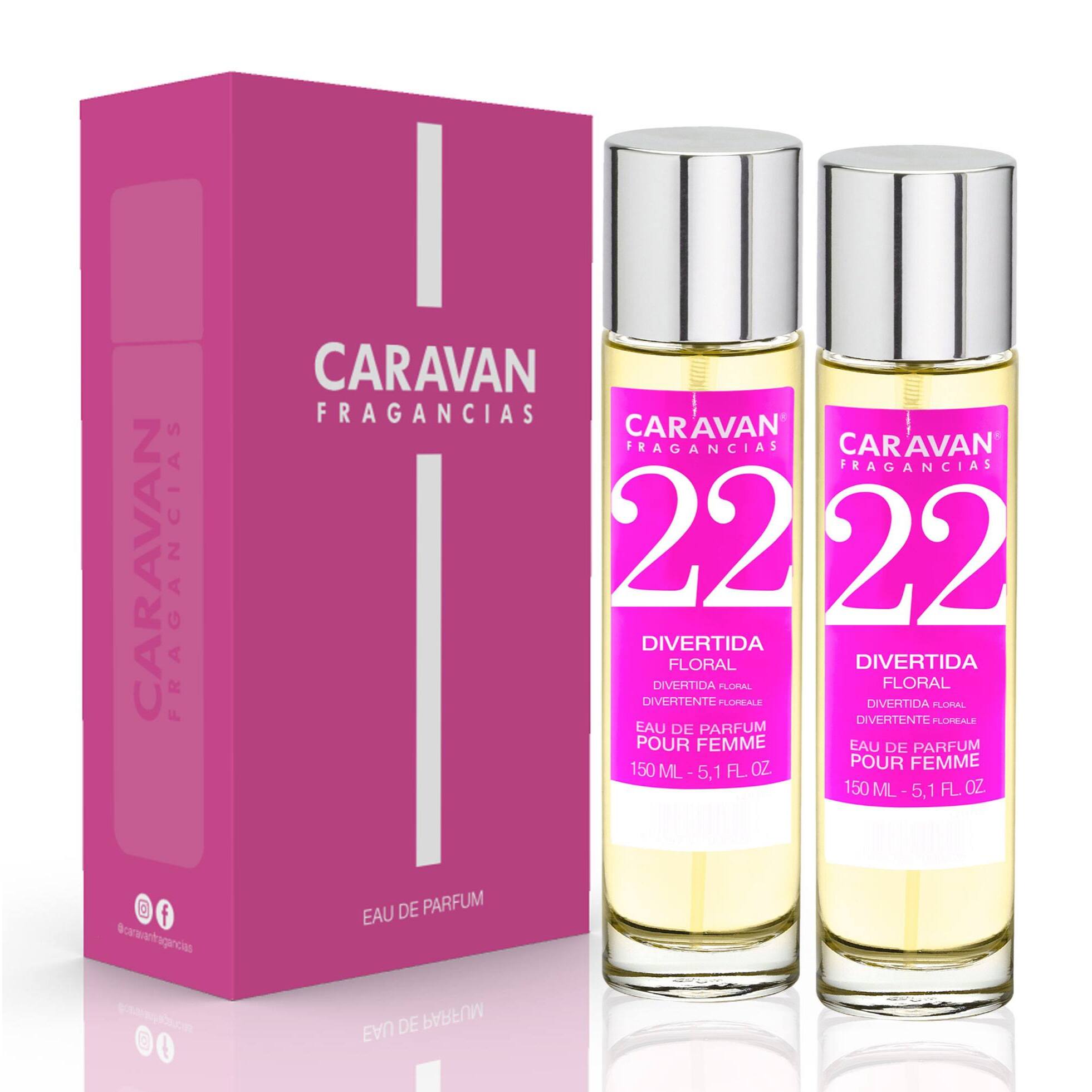 Caravan fragancias - caja de regalo con 2 perfumes nº22 de 150 ml, para mujer