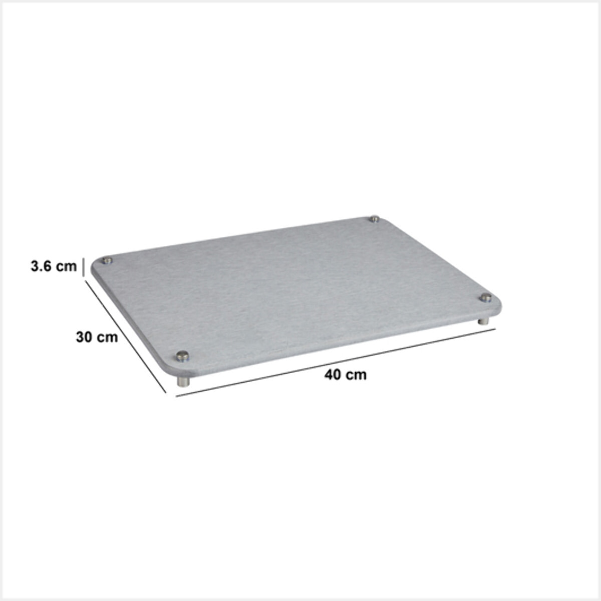 Tapis en diatomite gris 40x30cm