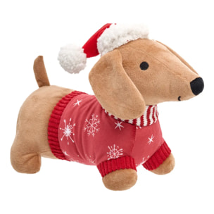PELUCHE CHIEN NOEL RGE VERT