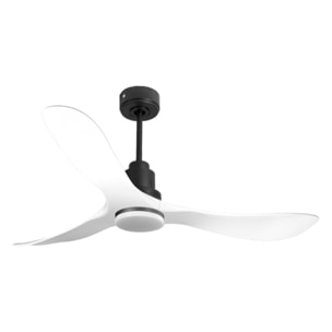 Ventilateur de plafond Réversible  Thermostat Dimmable Wifi Moteur à courant continu Toits en pente Télécommande Lumière à trois tons Hypersilence Mémoire