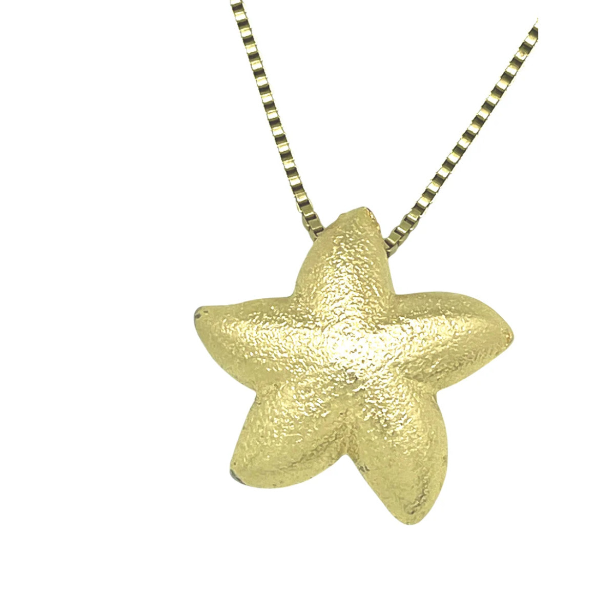 Collar estrella marina en dorado y latón chapado. Largo50