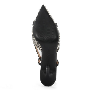 Slingback Donna colore Nero-Altezza tacco:9cm