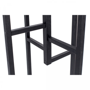 Eigen - Porte-manteaux design bois massif - Noir.