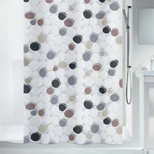 Rideau de douche PEVA DIDO 180x200cm Gris & Marron Spirella