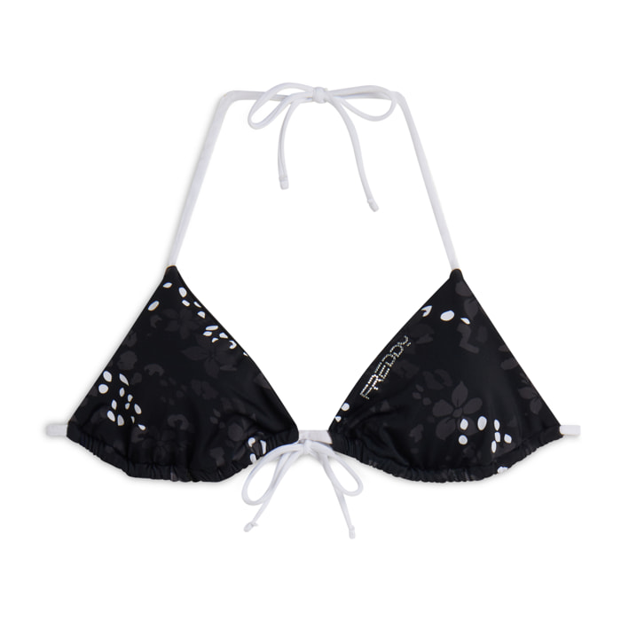 Top bikini a triangolo stampa floreale all over