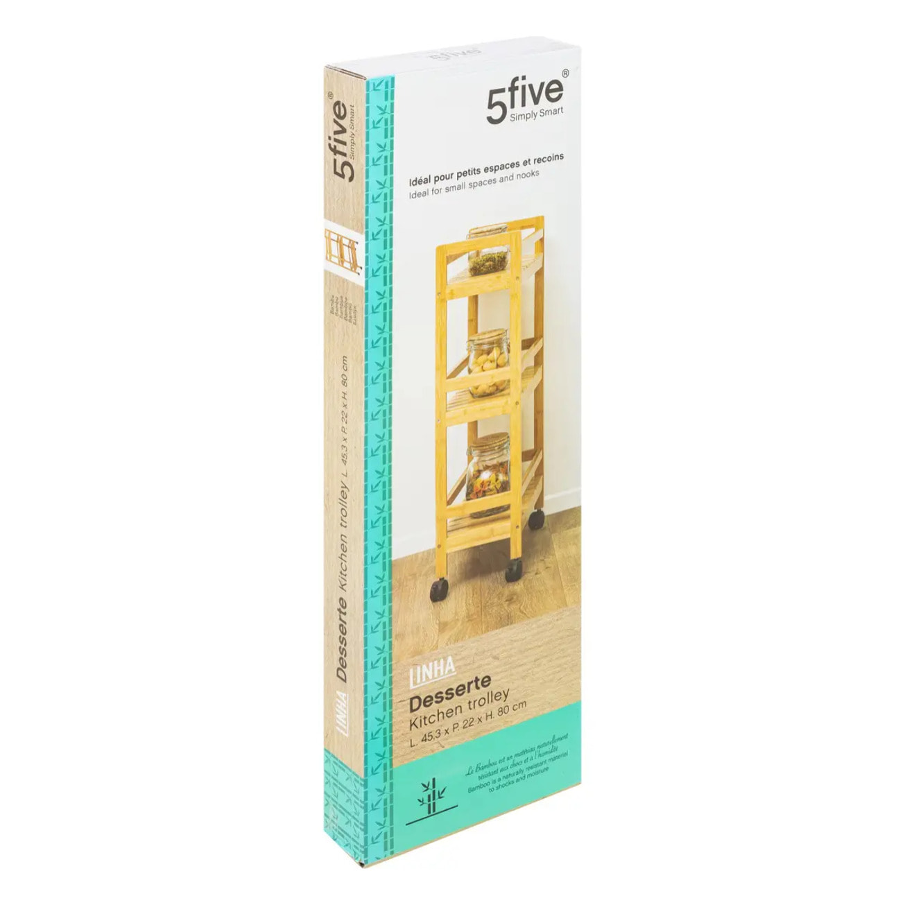 Desserte 3 niveaux moyen modèle "Linha" bambou