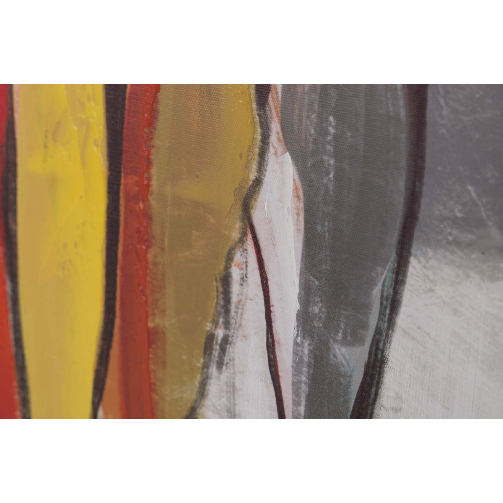 Cuadro Abstracto Siluetas Marco Negro 80x4x120 Cm