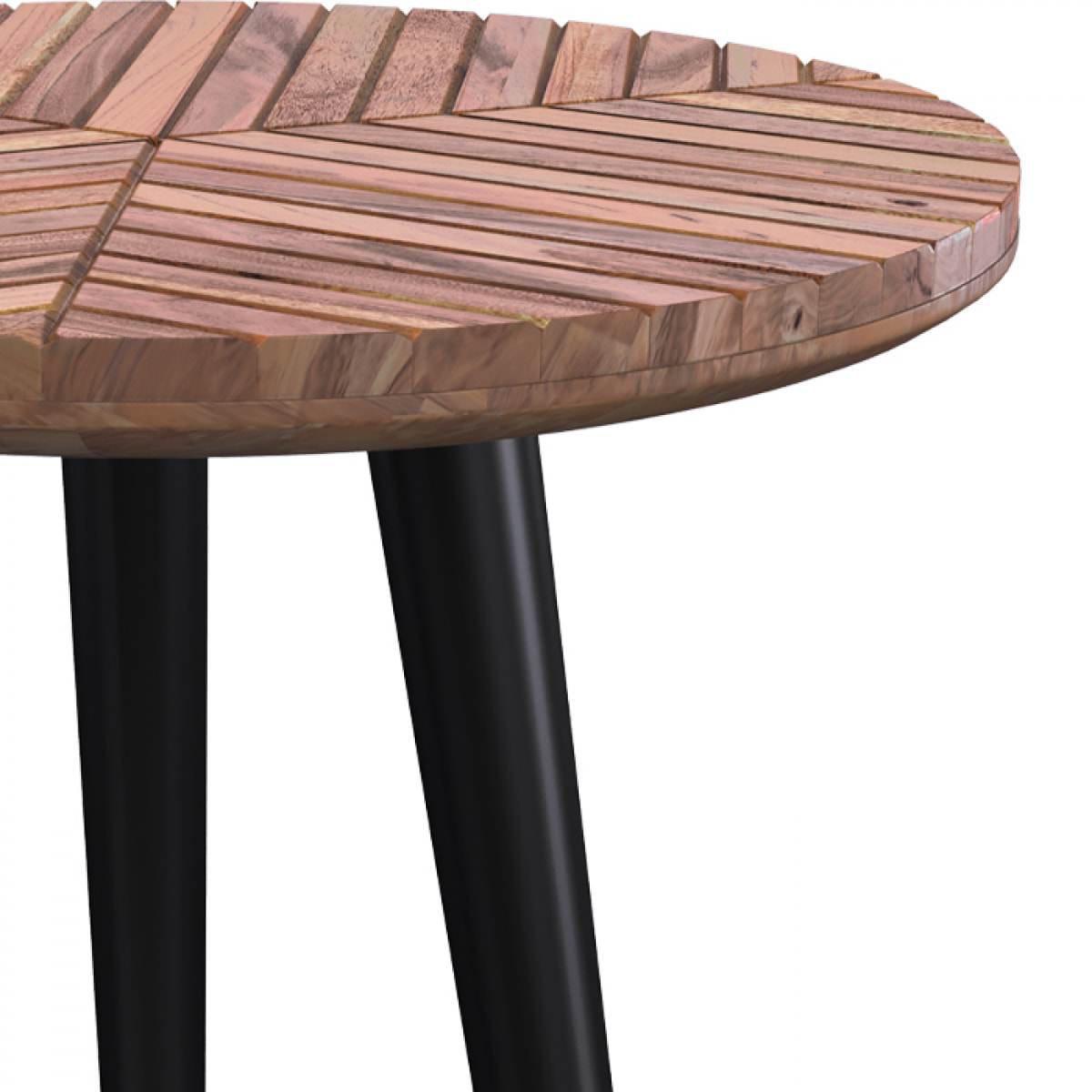 Table basse ronde en bois d'acacia D40 cm - Ella