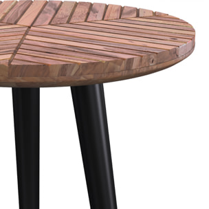 Table basse ronde en bois d'acacia D40 cm - Ella