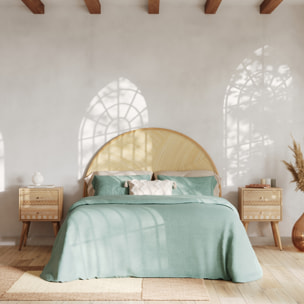 Tête de lit en rotin naturel 160 cm - Beigia