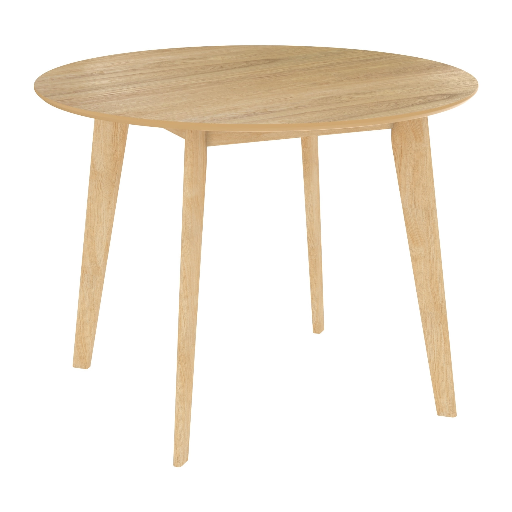 Table ronde Réno 4 personnes en bois clair D100 cm