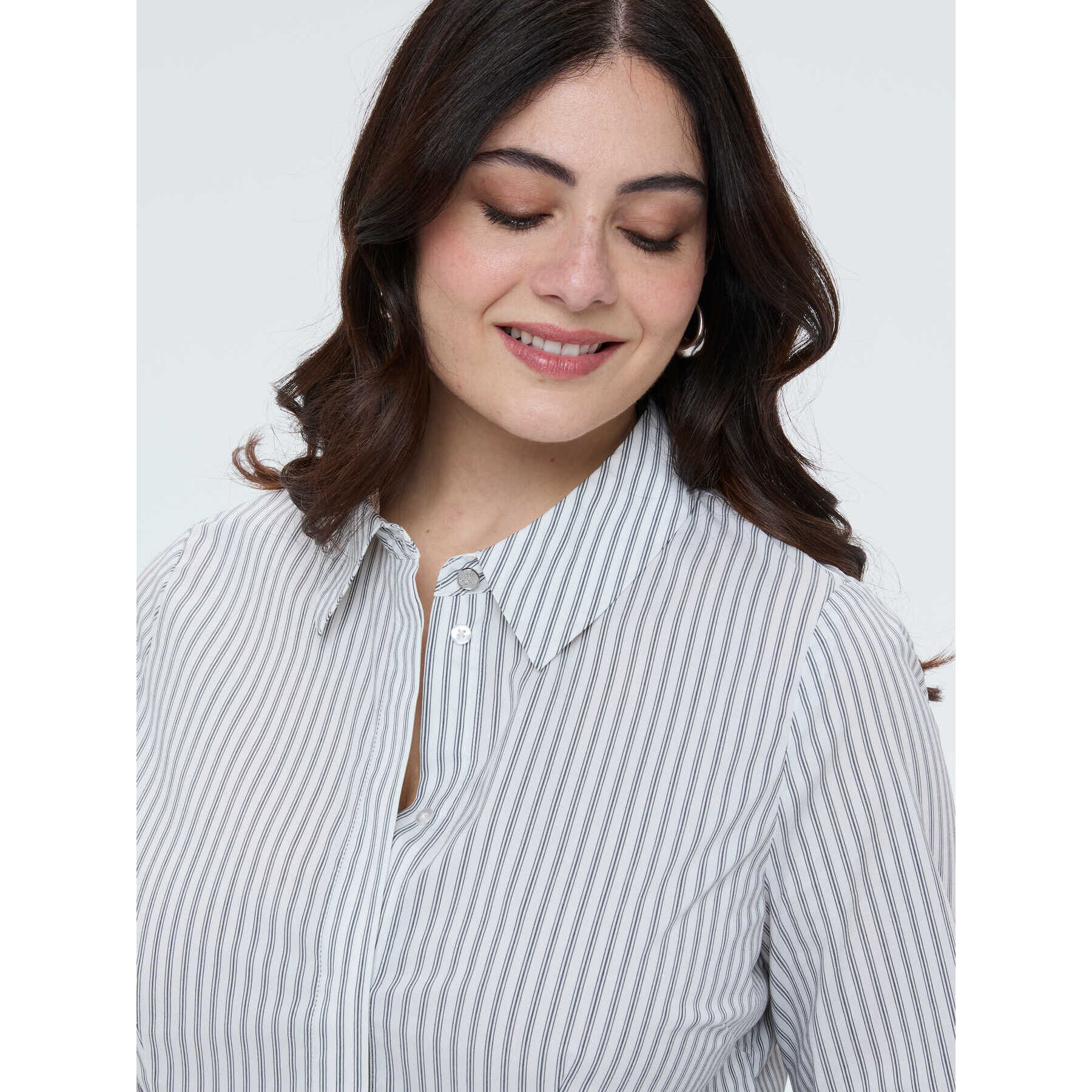 Fiorella Rubino - Camisa a rayas de algodón - Gris