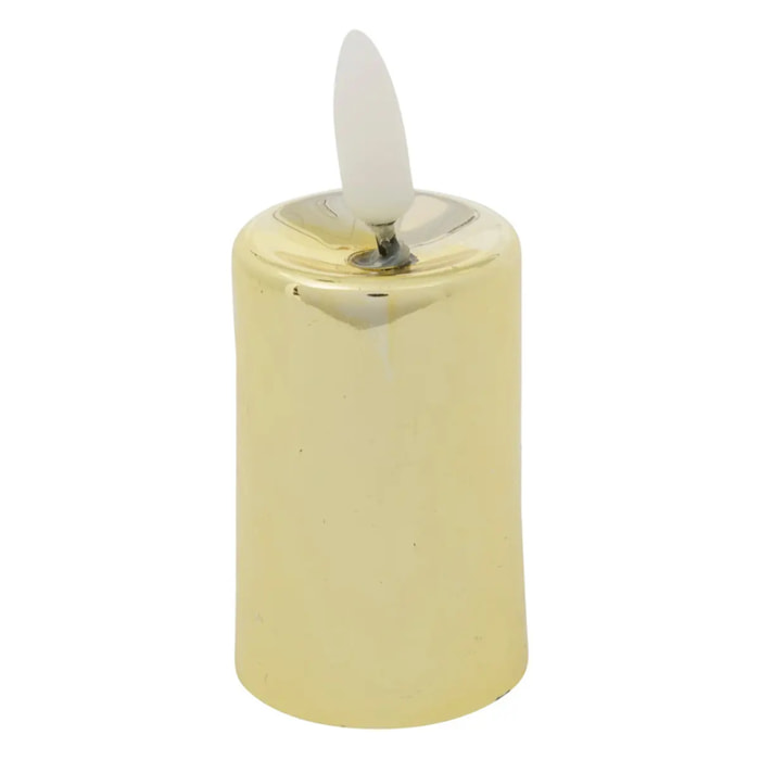 Lot de 4 bougies LED votives métal doré