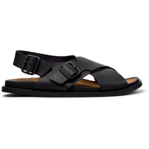 Sandalias - CAMPER Lluc Sandal - Negro - Cuero liso