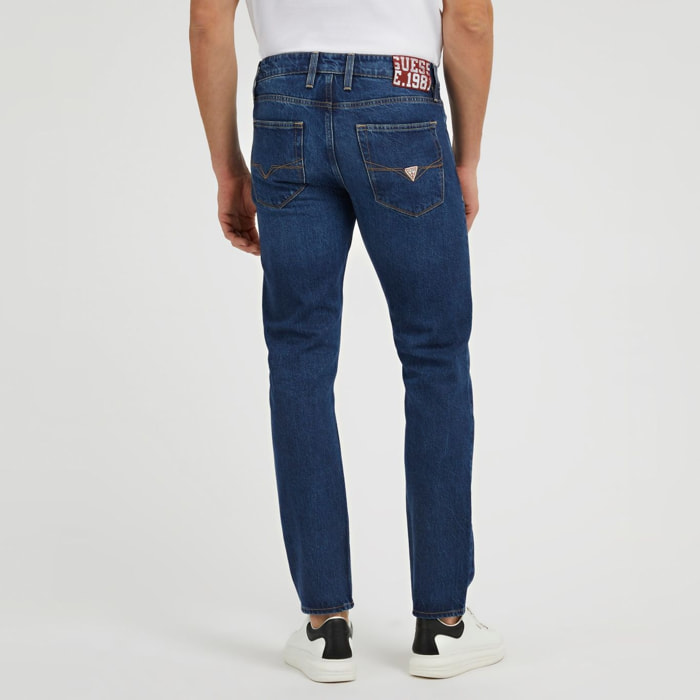 Jeans - coupe tapered - bleu denim