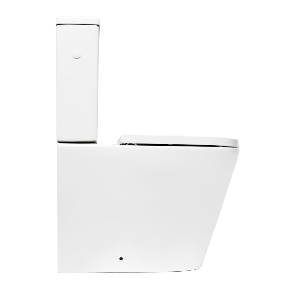 Project ensemble WC à poser sans bride & mécanisme de chasse GEBERIT + abattant SoftClose, blanc brillant (SATPRO31G)