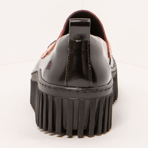 Zapatos 1530S NAPPA SHINNY BLACK-FLAMINGO/BRIGHTON color Black-flamingo