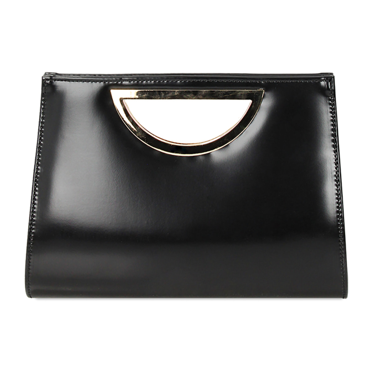 Clutch negro en tejido abrasivado