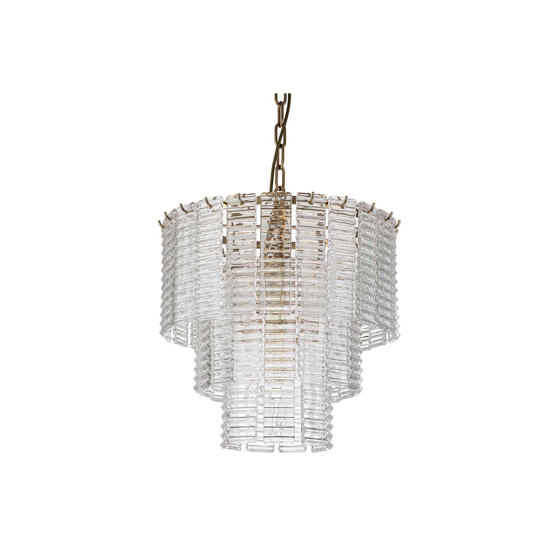 Lampara Techo Cristal Metal Dorado 42x42x93 Cm