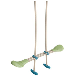 Balançoire en bois poutre métal 1,90 m, 5 enfants, Techwood OREKA 2
