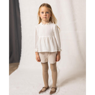 Camisa Blanca De Muselina Plumeti