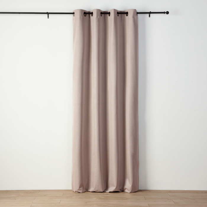 Rideau occultant chiné à oeillets - Taupe