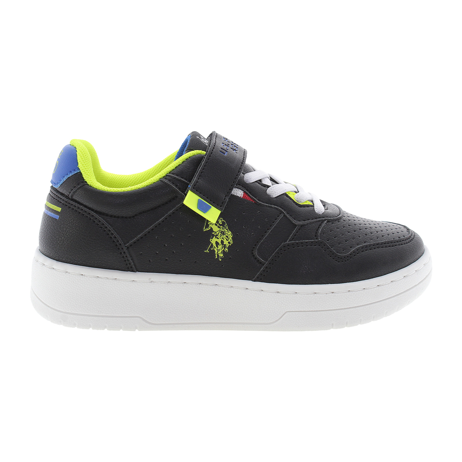 Sneakers U.S. Polo Assn. nero-verde lime