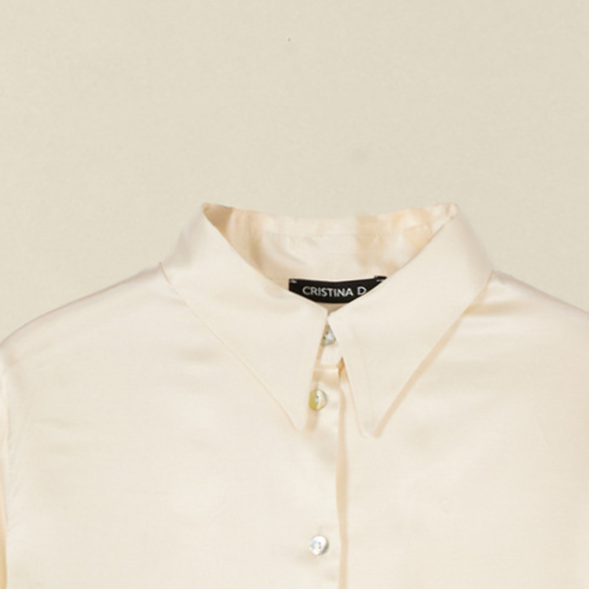 Oltre - Camisa de satén de viscosa - Blanco