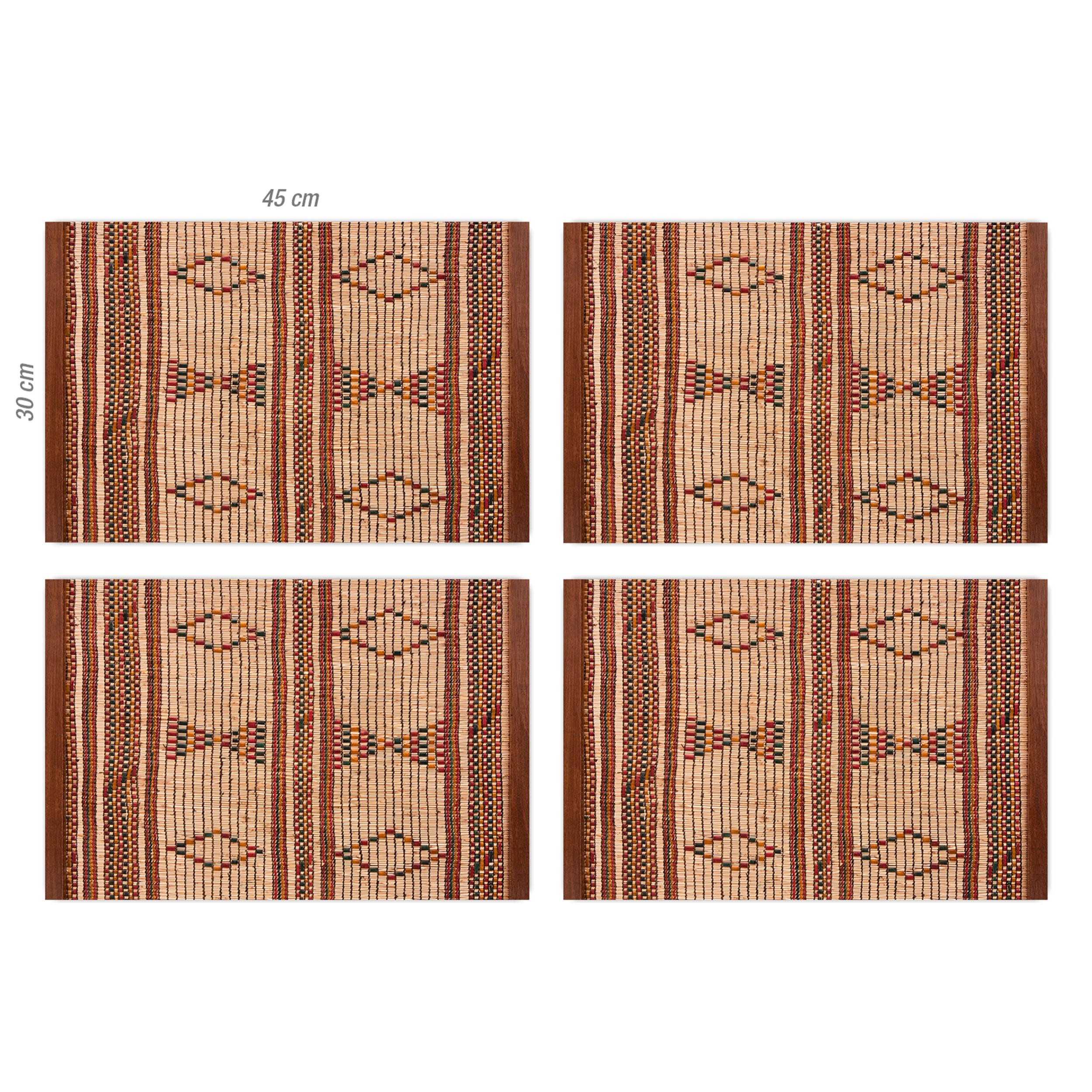 Set de 4 individuales de vinilo CERAMIKO, Tribal 4u-30x45 cm