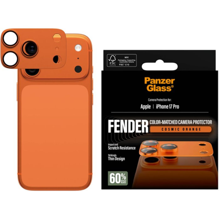 Protège objectif PANZERGLASS iPhone 17 Pro protège objectif orange