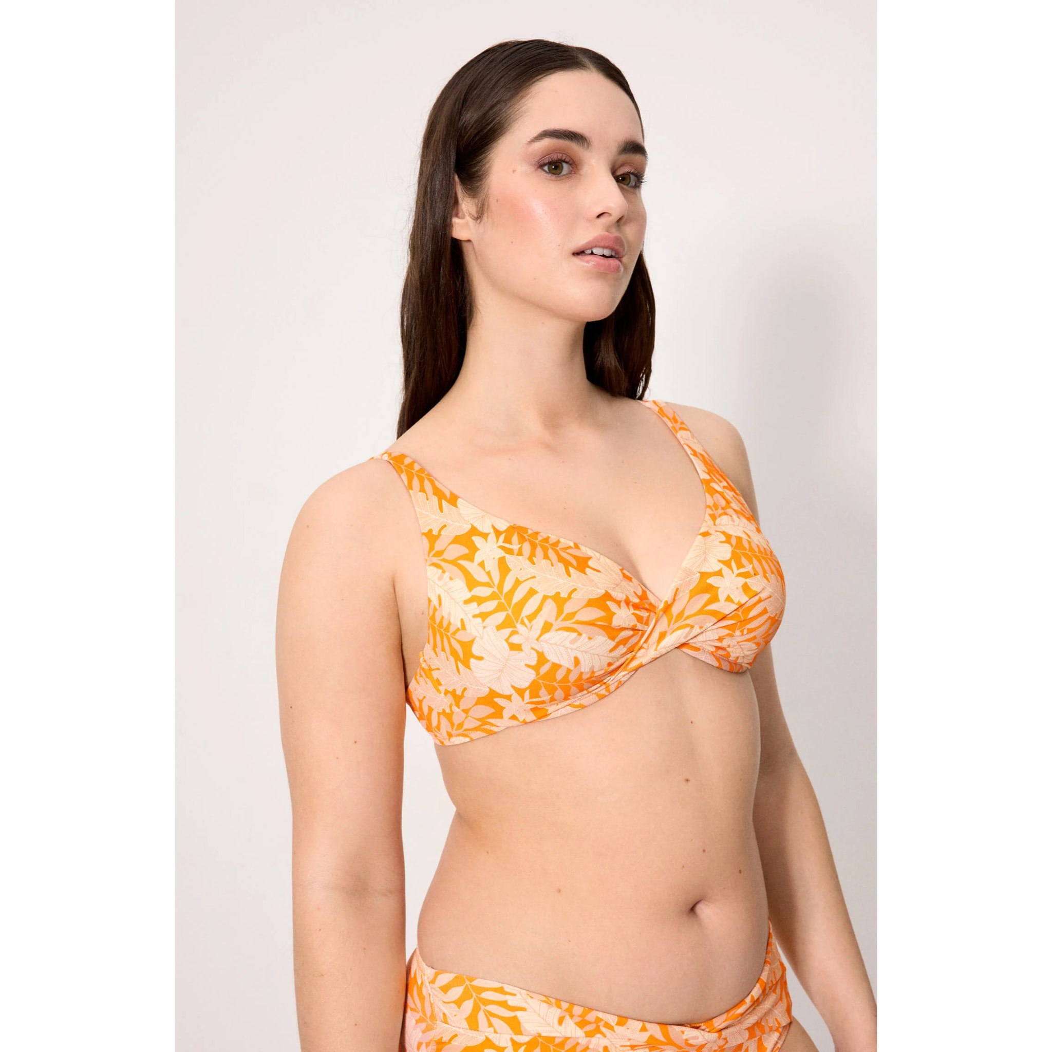 Top bikini contenitivo Giallo