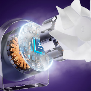 Ventilatore da tavolo con 5 velocità e angolo di inclinazione.