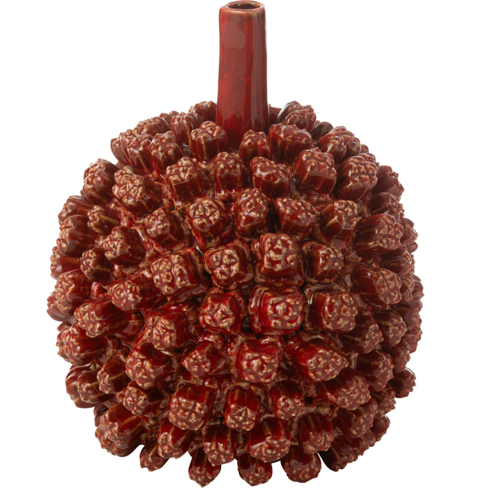 J-Line vase Saki - céramique - rouge - large - Ø 24.5 cm