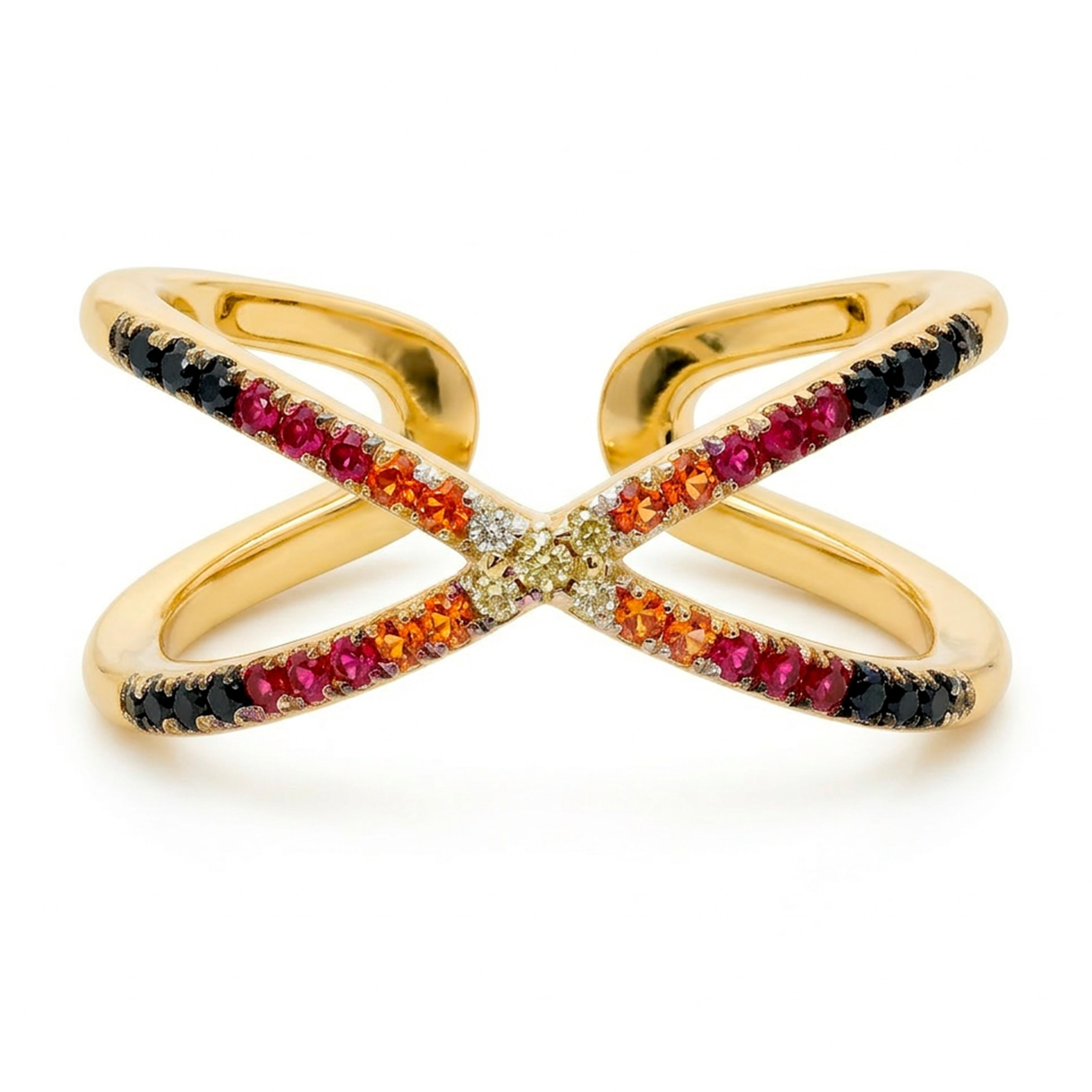 Anillo Zadra acabado oro amarillo 18k