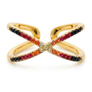 Anillo Zadra acabado oro amarillo 18k