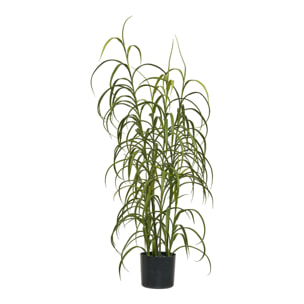 Pianta artificiale Grass Plant in PE verde — H 89 cm con vaso