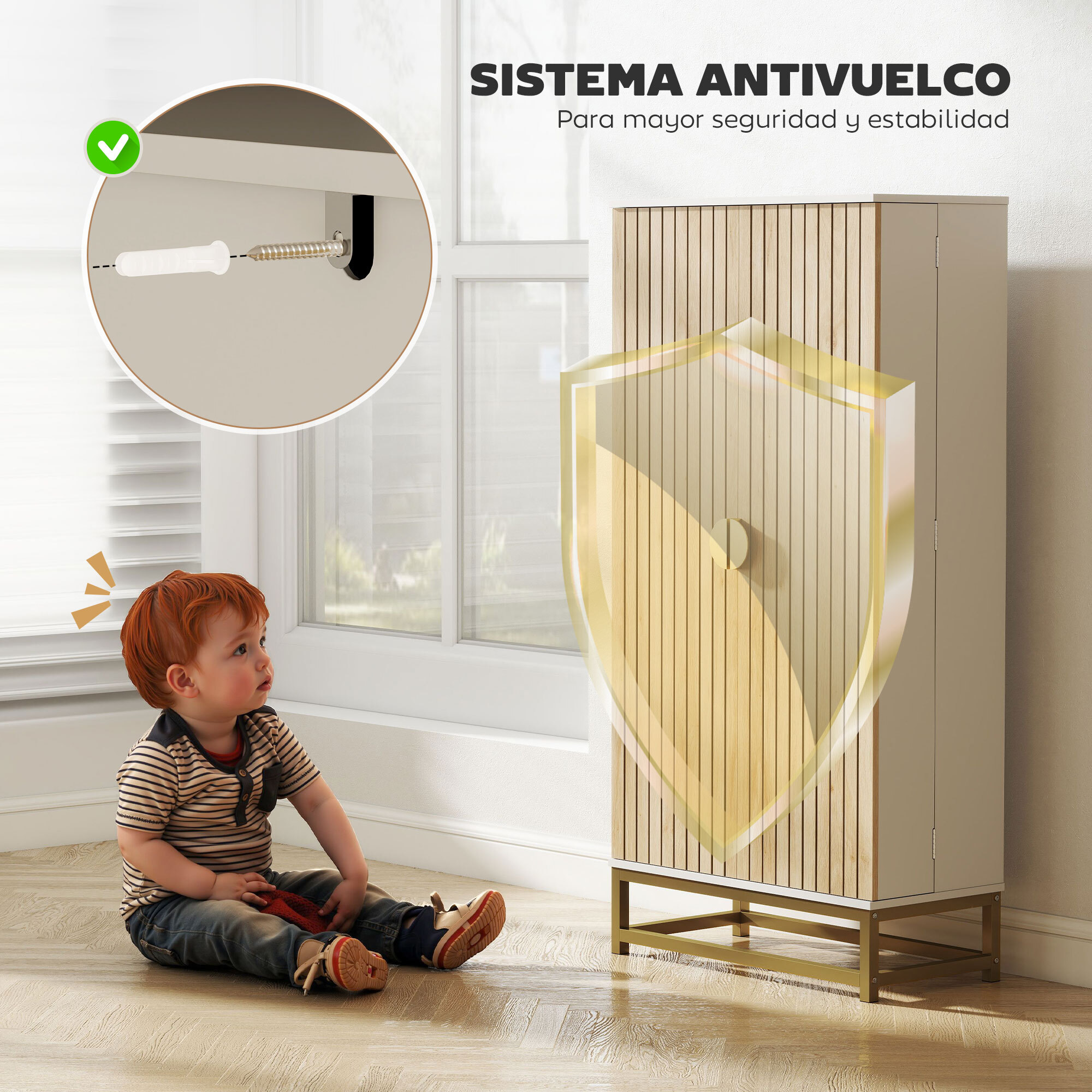 Armario de Cocina, Armario Despensa Cocina, con 2 Puertas con 12 Estantes, Alacena Moderna, con 5 Estantes Ajustables, Base de Acero, para Comedor, Salón, 58x29x119,5 cm, Blanco