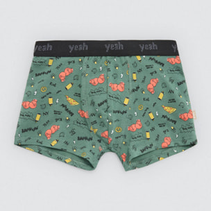 Confezione da 2 boxer da bambino con stampa "Yeah"