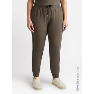 Fiorella Rubino - Joggers de felpa con bordes laterales - Verde militare