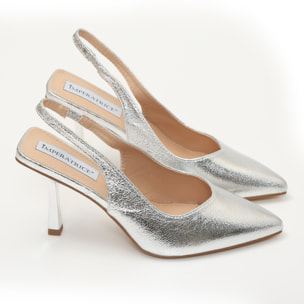 Dècolletè slingback in simil pelle