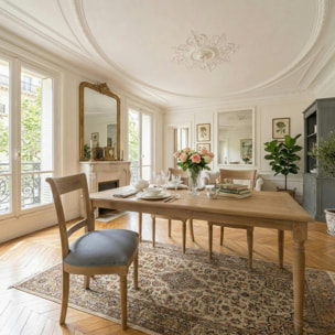 Chaise en tissu gris AMADEUS