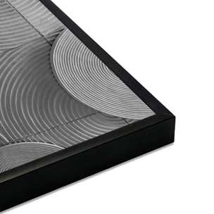 Affiche encadrée motif abstrait spirales grises Affiche + cadre en métal - Noir