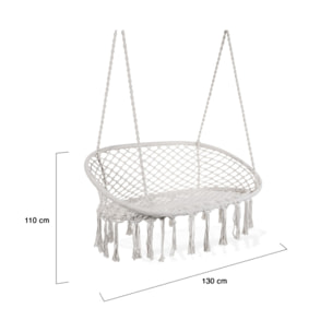 Banc suspendu macramé