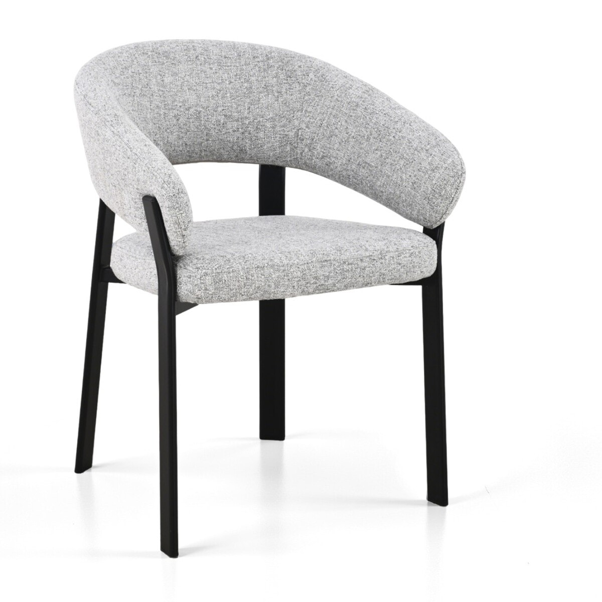 Lot de 2 chaises de salle à manger avec accoudoirs Tomasucci PIT, gris, H.80 L.59 P.60